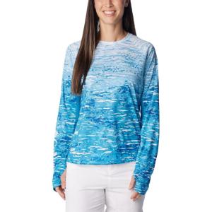 Columbia Women’s Super Tidal Tee Long Sleeve(Ocean Blue Digiscale Fade)
