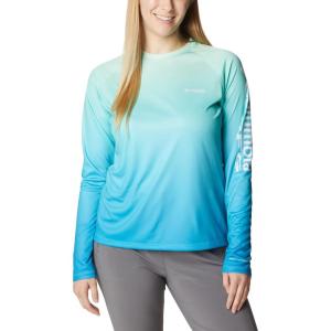 Columbia Women’s Super Tidal Tee Long Sleeve(Opal Blue  Pfg Gradient)