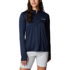 Columbia Womens Tidal Tee™ 1/4 Zip(Collegiate Navy/White Logo)