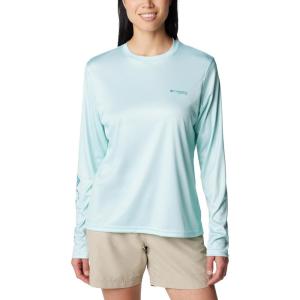 Columbia Womens Tidal Tee PFG Fish Star Long Sleeve(Icy Morn/Fish Star Splashflora)