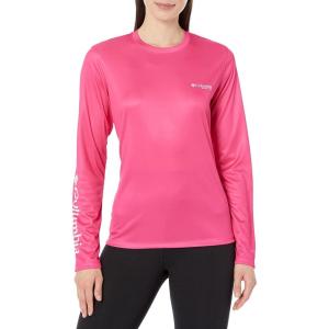 Columbia Womens Tidal Tee PFG Fish Star Long Sleeve(Ultra Pink/Fish Star Tropamix)