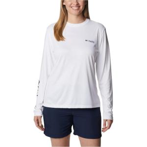 Columbia Womens Tidal Tee PFG Fish Star Long Sleeve(White/Fish Star)