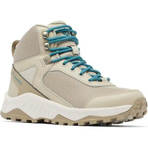 Columbia Women’s Trailstorm Mid Waterproof Hiking Shoe(Canvas Tan  River Blue)