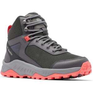 Columbia Women’s Trailstorm Mid Waterproof Hiking Shoe(Dark Grey  Red Coral)