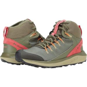 Columbia Women’s Trailstorm Mid Waterproof Hiking Shoe(Stone Green Wild Salmon)