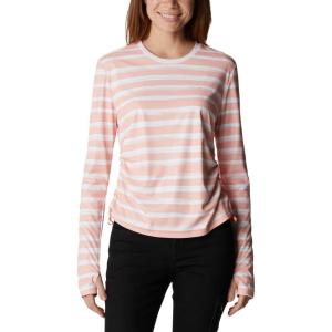 Columbia Womens W Sun Deflector Summerdry™ Ls Shirt(Coral Reef Brush Stripe)