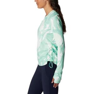 Columbia Womens W Sun Deflector Summerdry™ Ls Shirt(Light Jade/Bloomdye)