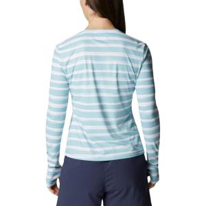 Columbia Womens W Sun Deflector Summerdry™ Ls Shirt(Sea Wave Brush Stripe)