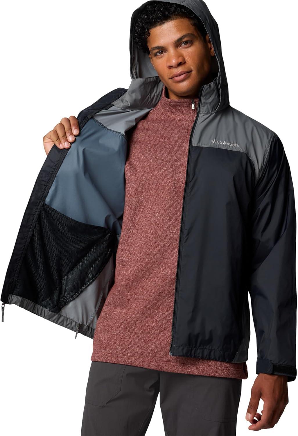 imageColumbia Mens Glennaker Lake II Rain JacketBlackCity Grey