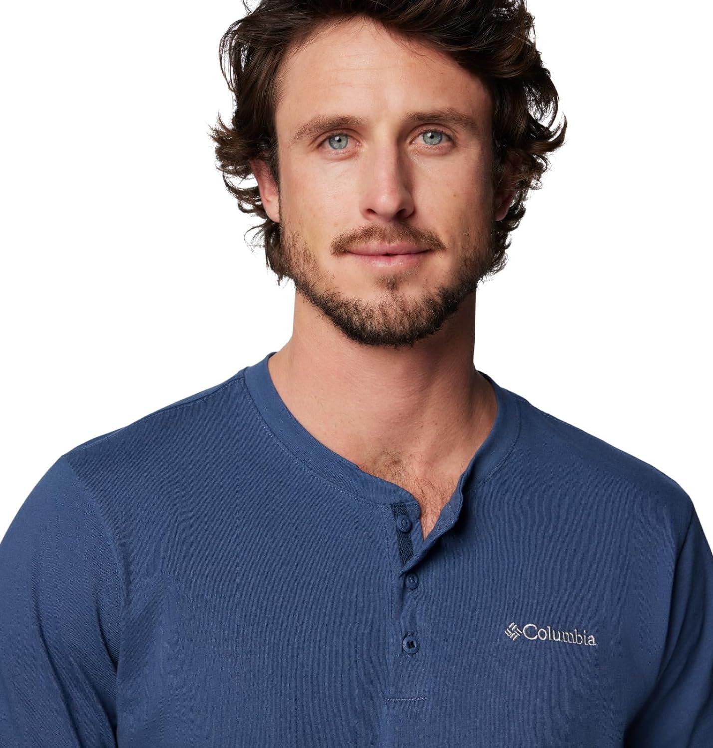 imageColumbia Mens Landroamer Short Sleeve Henley IIDark Mountain