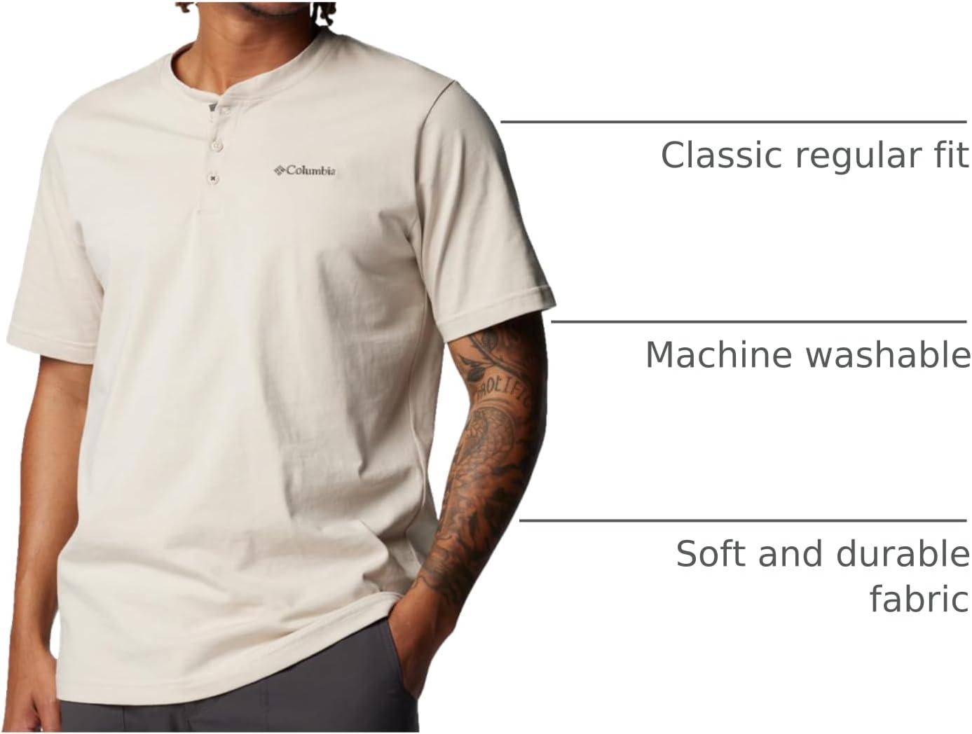 imageColumbia Mens Landroamer Short Sleeve Henley IIDark Stone