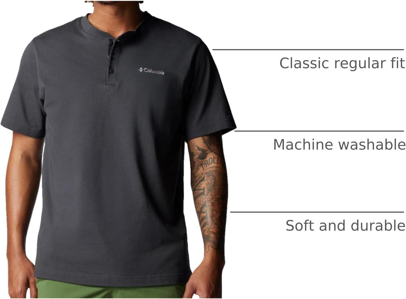 imageColumbia Mens Landroamer Short Sleeve Henley IIShark