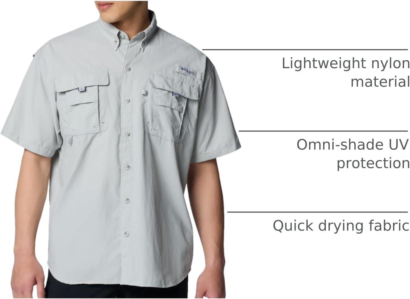 imageColumbia Mens PFG Bahama II Short Sleeve ShirtCool Grey