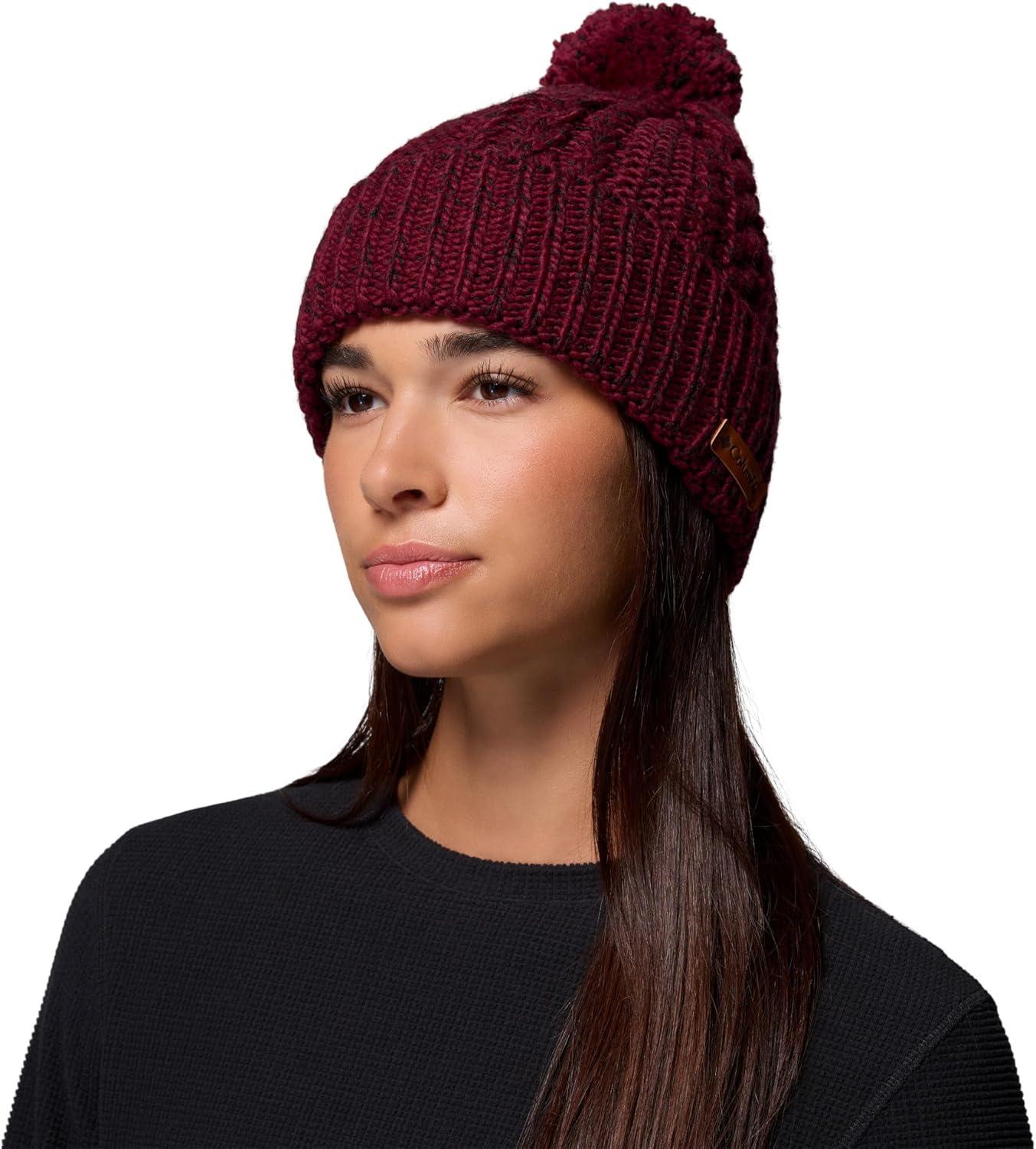 imageColumbia UnisexAdult Cozy Ridge BeanieRich WineBlack Marled