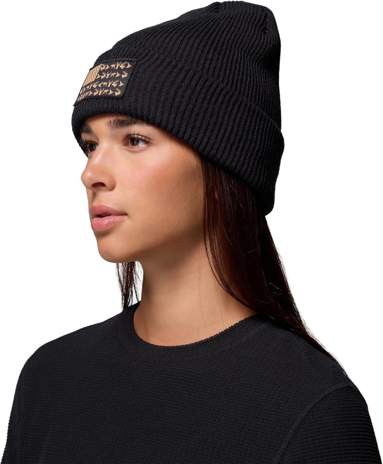 imageColumbia UnisexAdult PHG Patch BeanieBlackGame Flag