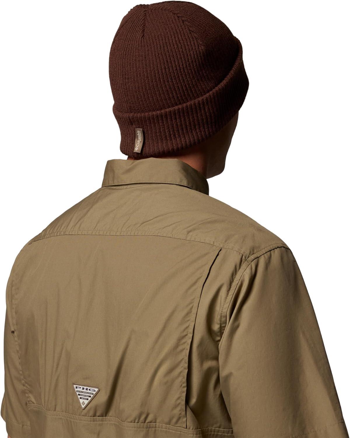 imageColumbia UnisexAdult PHG Patch BeanieTobaccoGame Flag