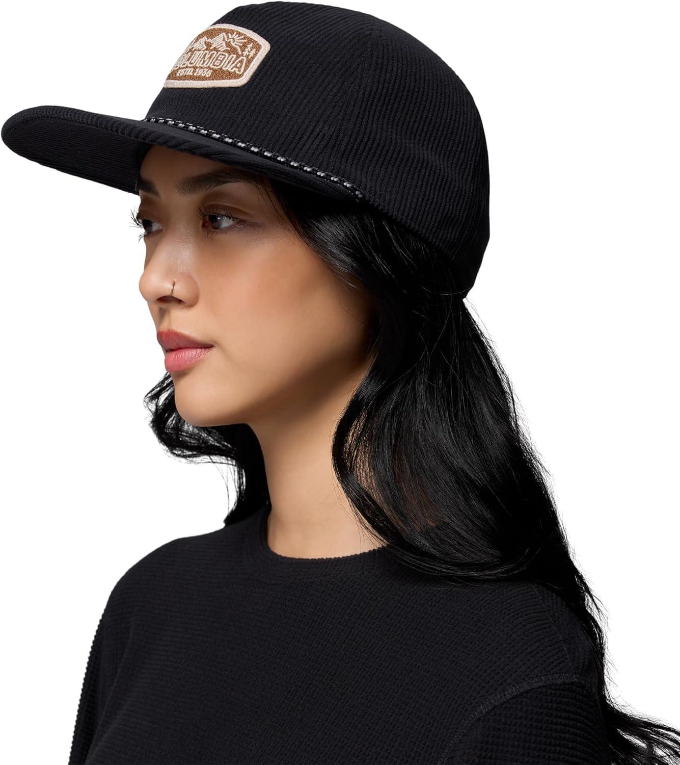 imageColumbia UnisexAdult Packsaddle Corduroy Snap BackBlackChenille Patch