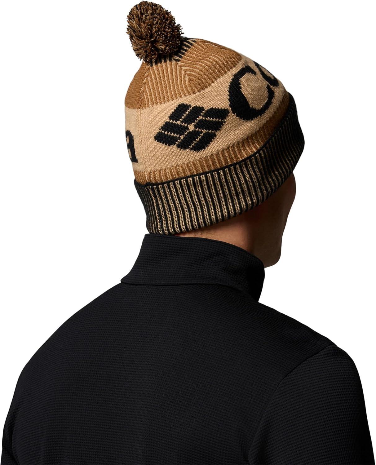 imageColumbia UnisexAdult Polar Powder III BeanieBlackCamel BrownCanoe