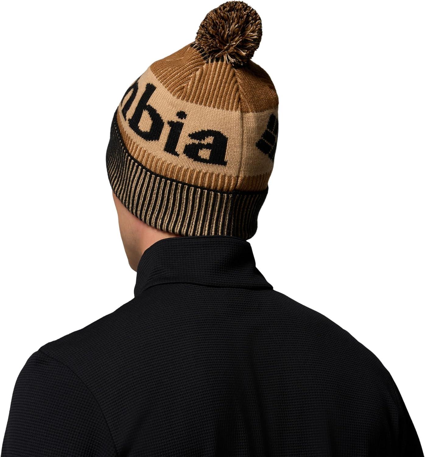 imageColumbia UnisexAdult Polar Powder III BeanieBlackCamel BrownCanoe