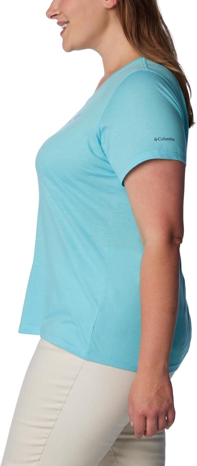 imageColumbia Womens Daisy Days Short Sleeve Graphic TeeAquamarine HeatherFancy Flyer