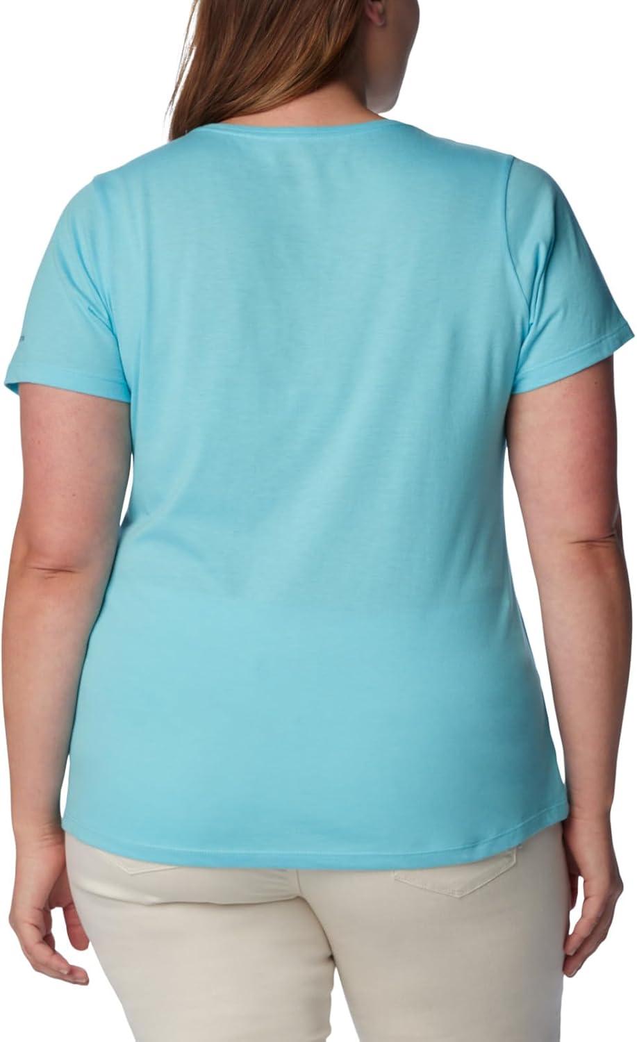 imageColumbia Womens Daisy Days Short Sleeve Graphic TeeAquamarine HeatherFancy Flyer