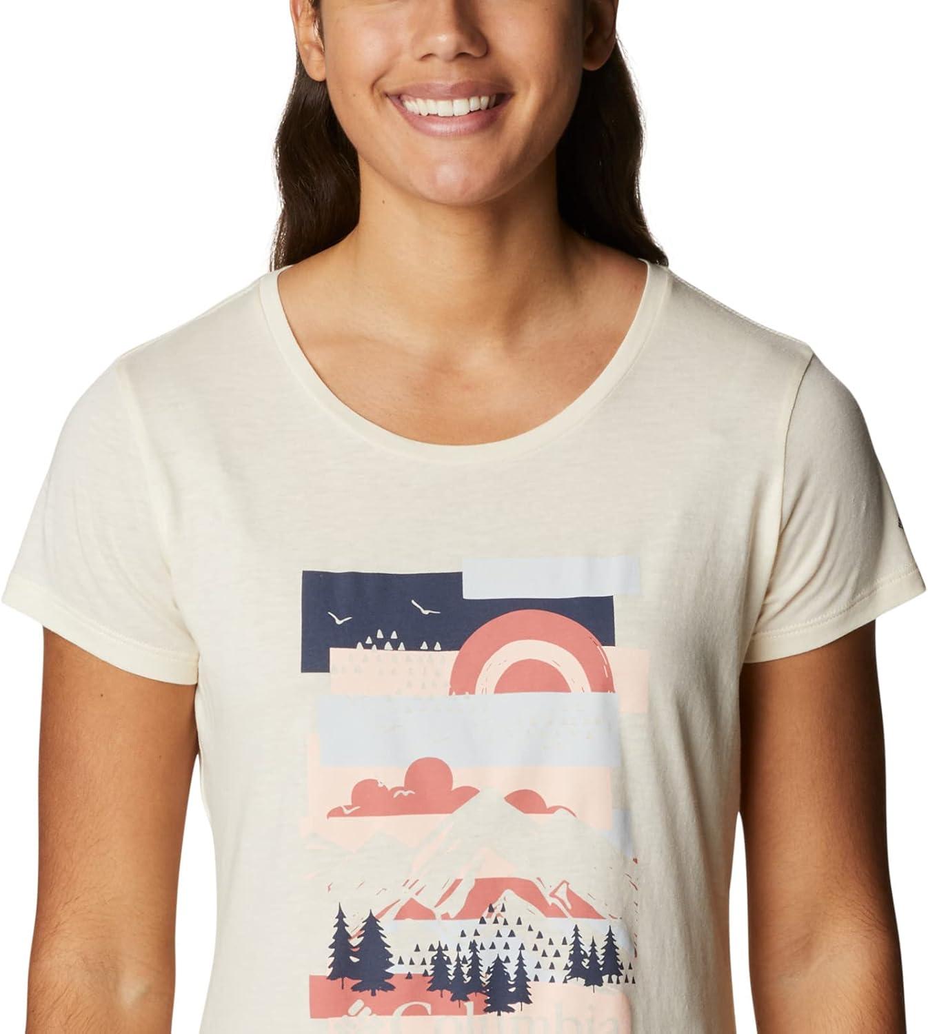 imageColumbia Womens Daisy Days Short Sleeve Graphic TeeChalkScenic Collage
