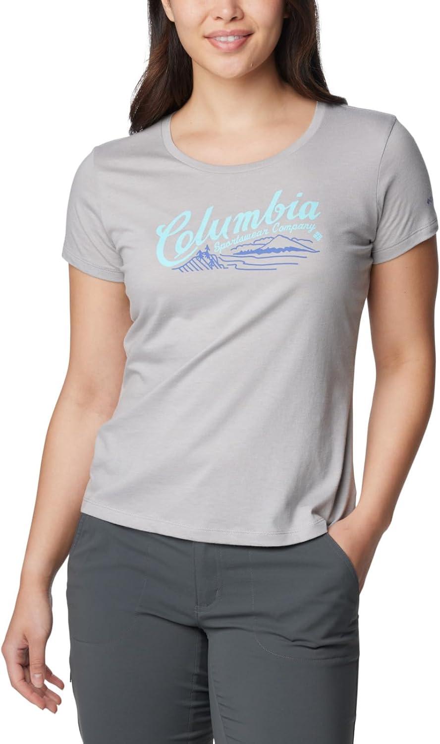 imageColumbia Womens Daisy Days Short Sleeve Graphic TeeColumbia Grey HeatherSimply Scripted