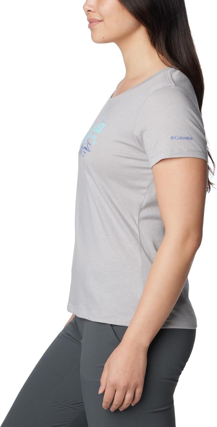 imageColumbia Womens Daisy Days Short Sleeve Graphic TeeColumbia Grey HeatherSimply Scripted