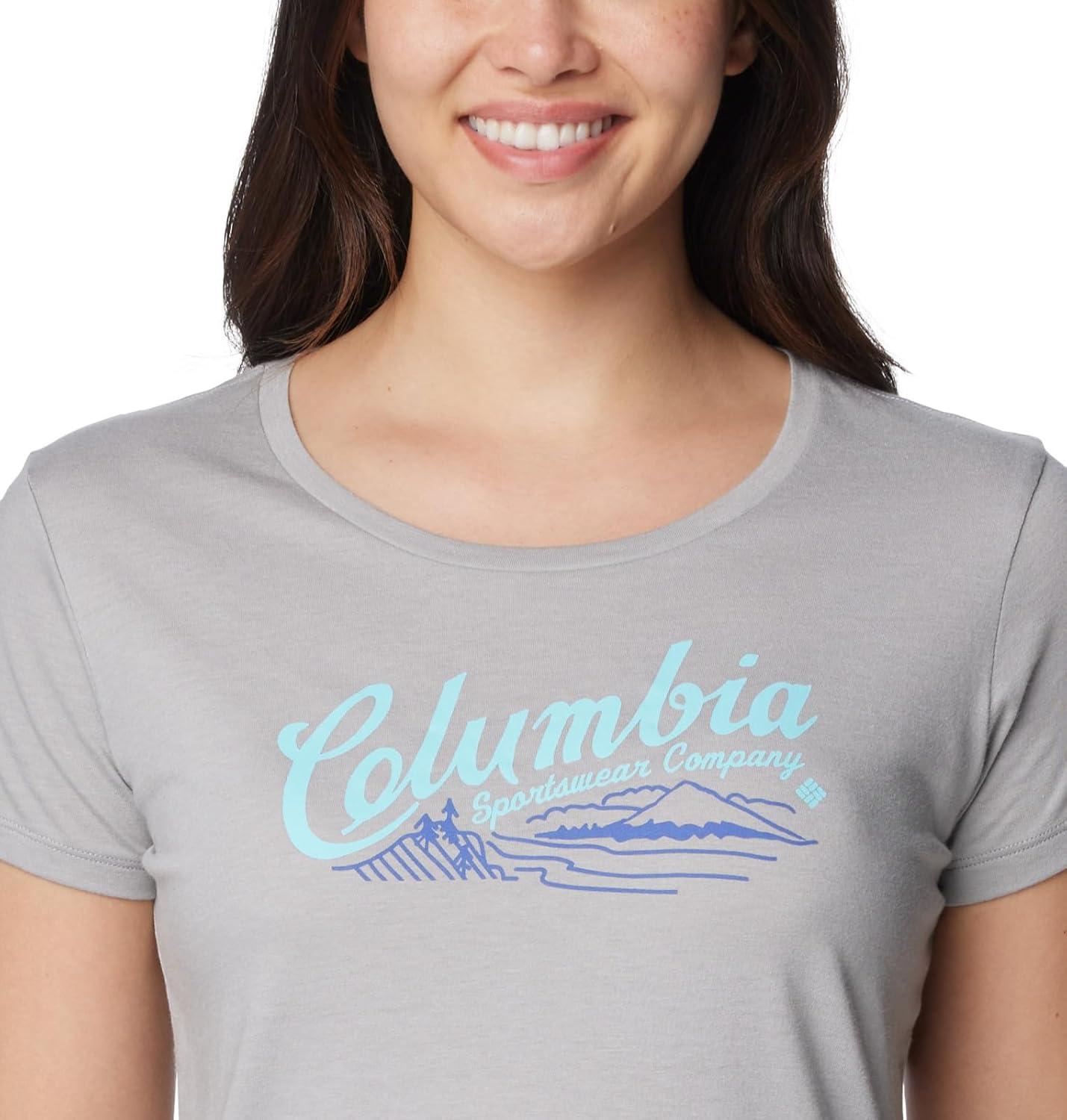 imageColumbia Womens Daisy Days Short Sleeve Graphic TeeColumbia Grey HeatherSimply Scripted