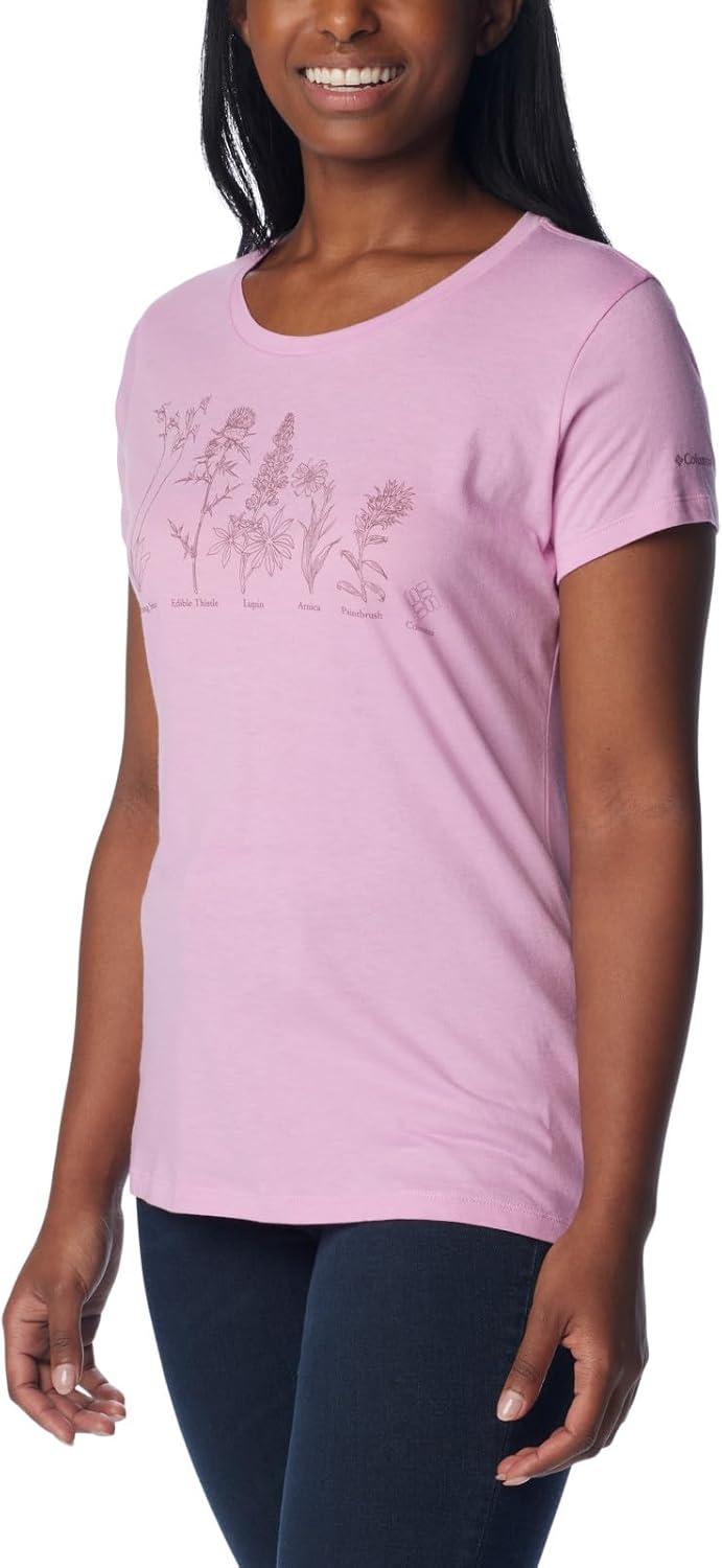 imageColumbia Womens Daisy Days Short Sleeve Graphic TeeCosmos HeatherFloral Friends