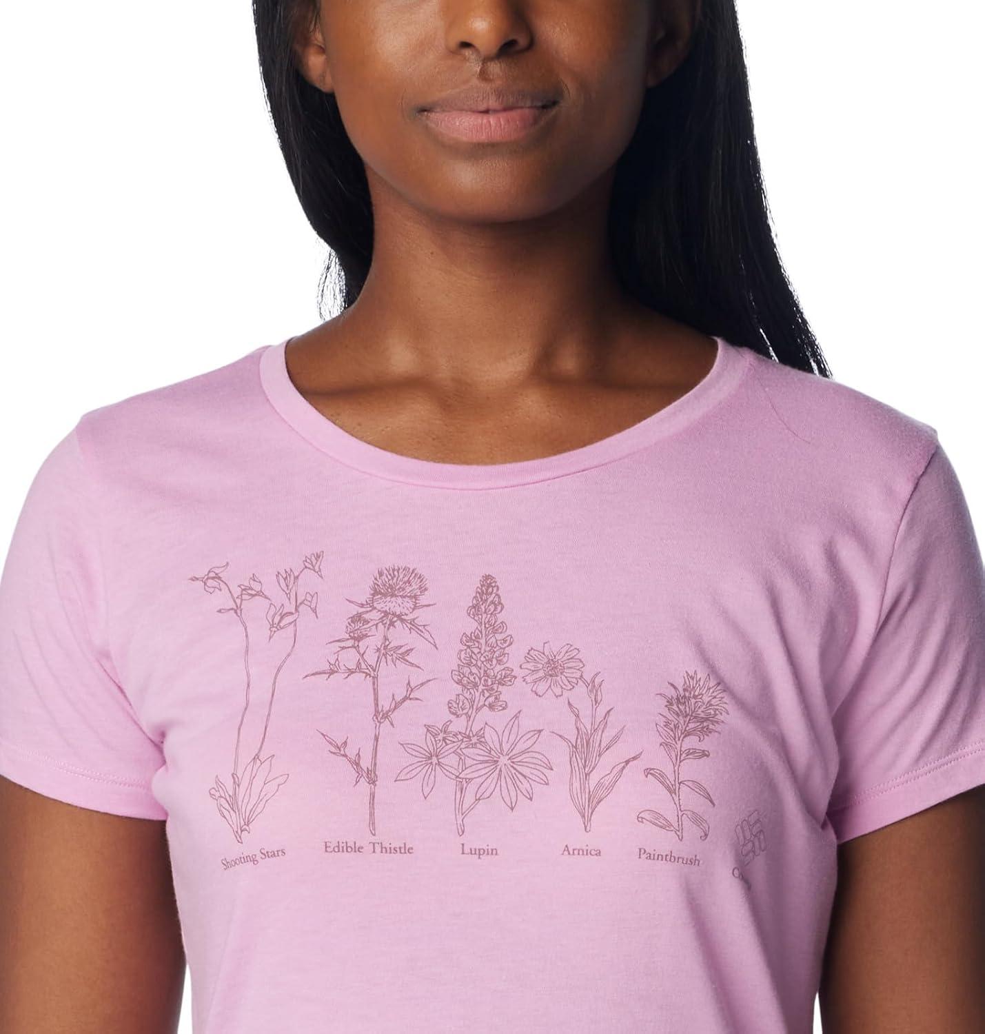 imageColumbia Womens Daisy Days Short Sleeve Graphic TeeCosmos HeatherFloral Friends