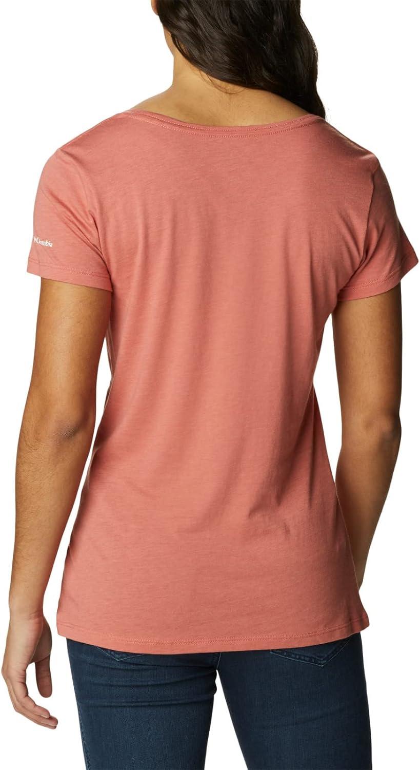 imageColumbia Womens Daisy Days Short Sleeve Graphic TeeDark Coral HeatherSeek Outdoors