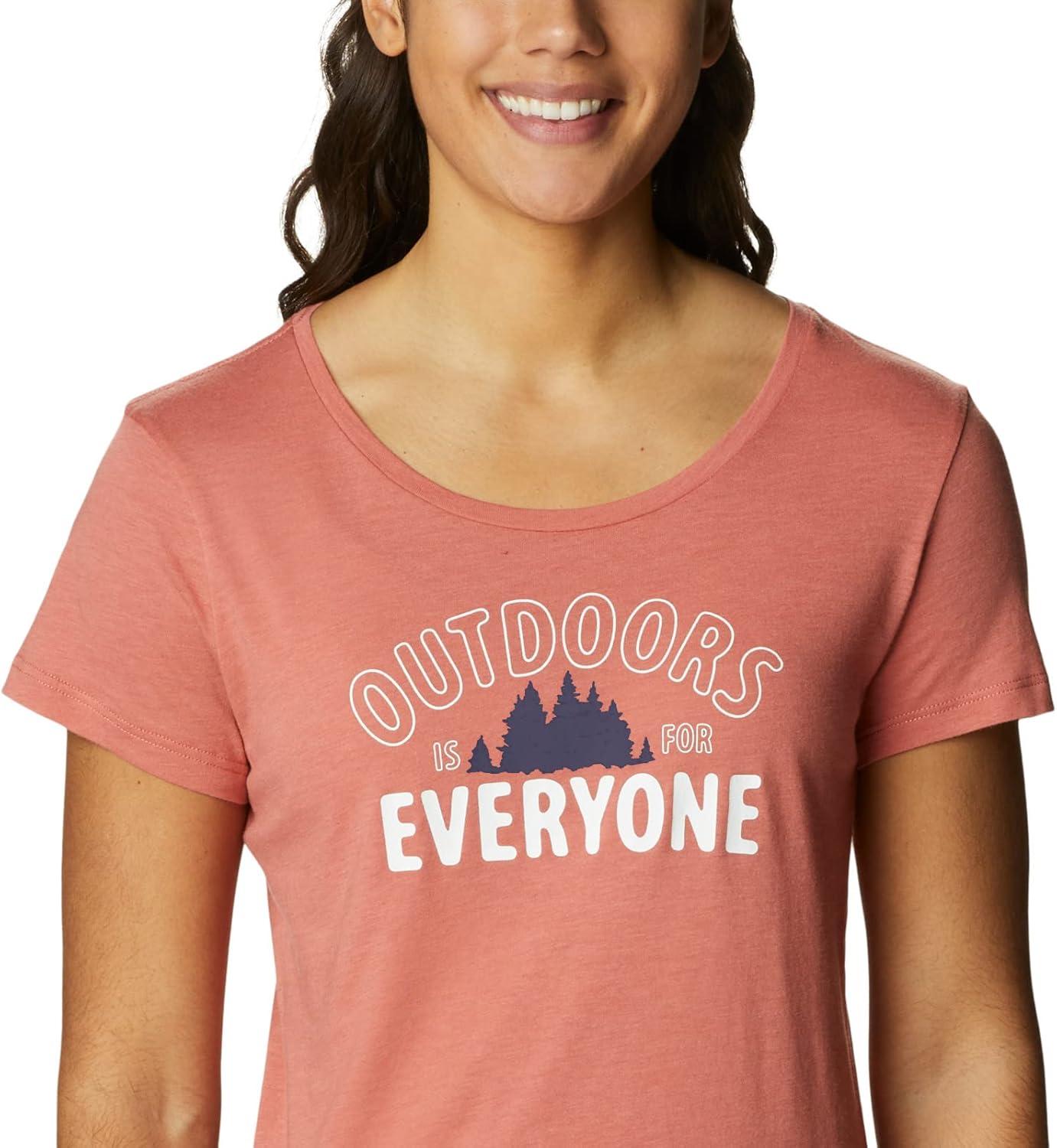 imageColumbia Womens Daisy Days Short Sleeve Graphic TeeDark Coral HeatherSeek Outdoors
