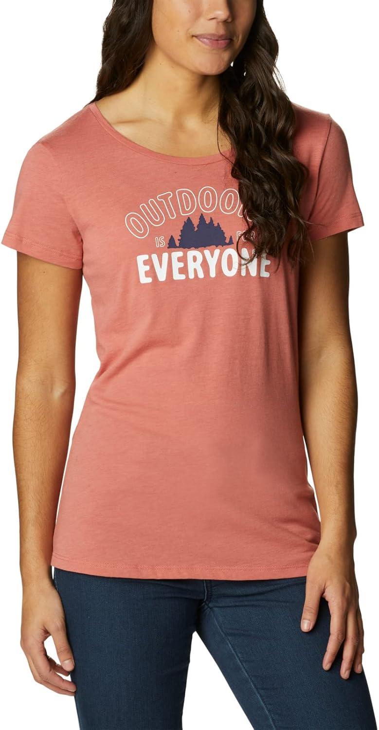 imageColumbia Womens Daisy Days Short Sleeve Graphic TeeDark Coral HeatherSeek Outdoors