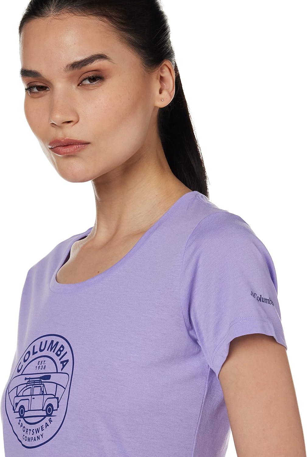 imageColumbia Womens Daisy Days Short Sleeve Graphic TeeFrosted Purple HeatherBugventure Graphic