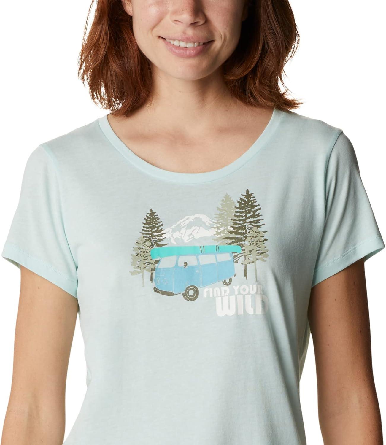 imageColumbia Womens Daisy Days Short Sleeve Graphic TeeIcy Morn HeatherVan Life