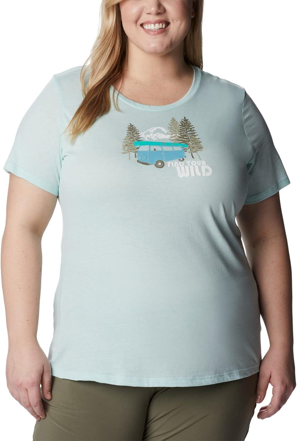 imageColumbia Womens Daisy Days Short Sleeve Graphic TeeIcy Morn HeatherVan Life