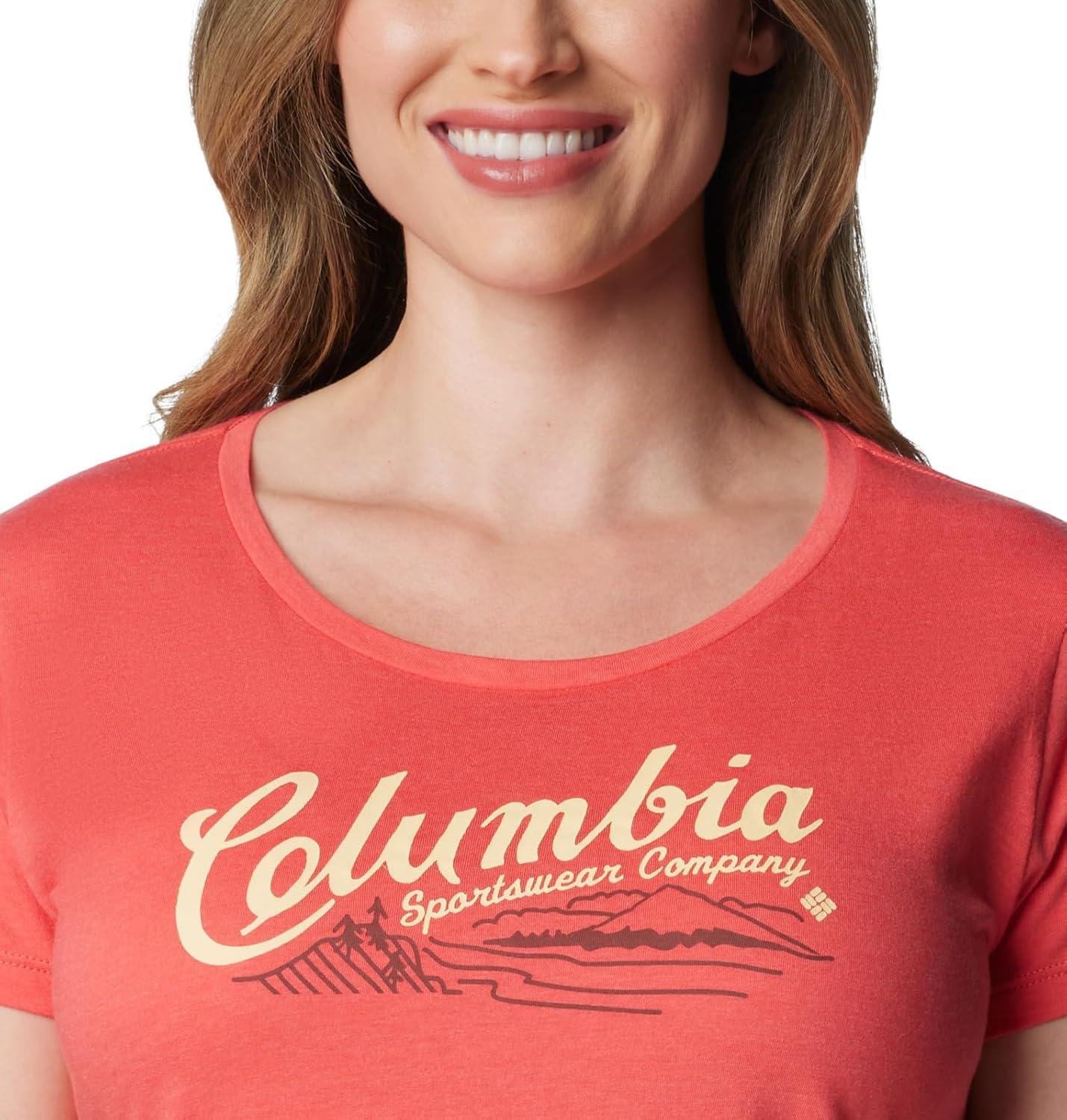 imageColumbia Womens Daisy Days Short Sleeve Graphic TeeJuicy HeatherSimply Scripted