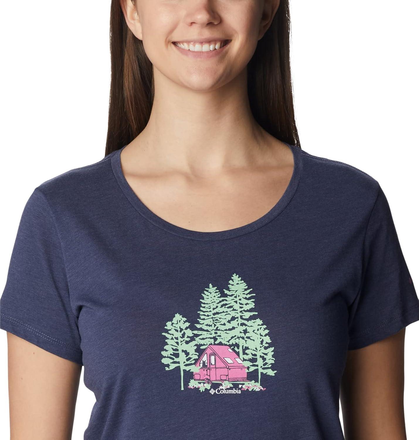 imageColumbia Womens Daisy Days Short Sleeve Graphic TeeNocturnal HeatherBest Site Graphic