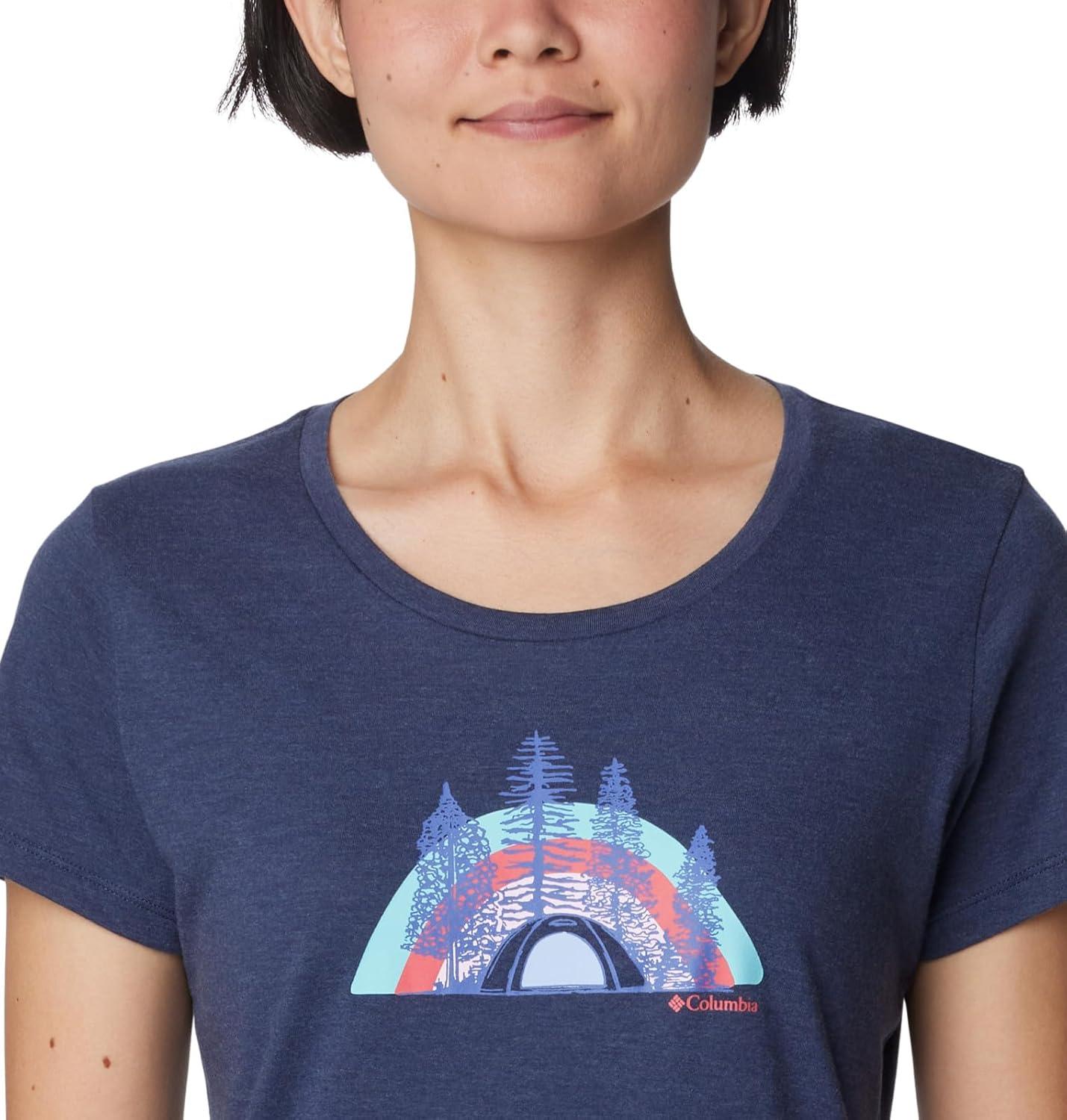 imageColumbia Womens Daisy Days Short Sleeve Graphic TeeNocturnal HeatherHappier Outdoors