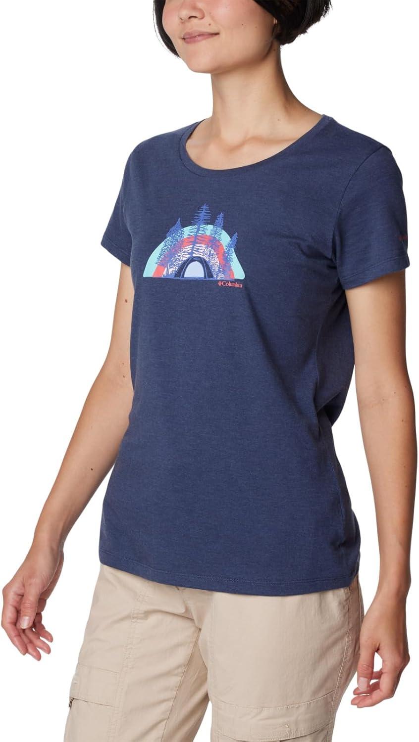 imageColumbia Womens Daisy Days Short Sleeve Graphic TeeNocturnal HeatherHappier Outdoors