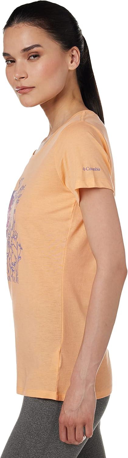 imageColumbia Womens Daisy Days Short Sleeve Graphic TeePeach HeatherFind Your Wild Graphic