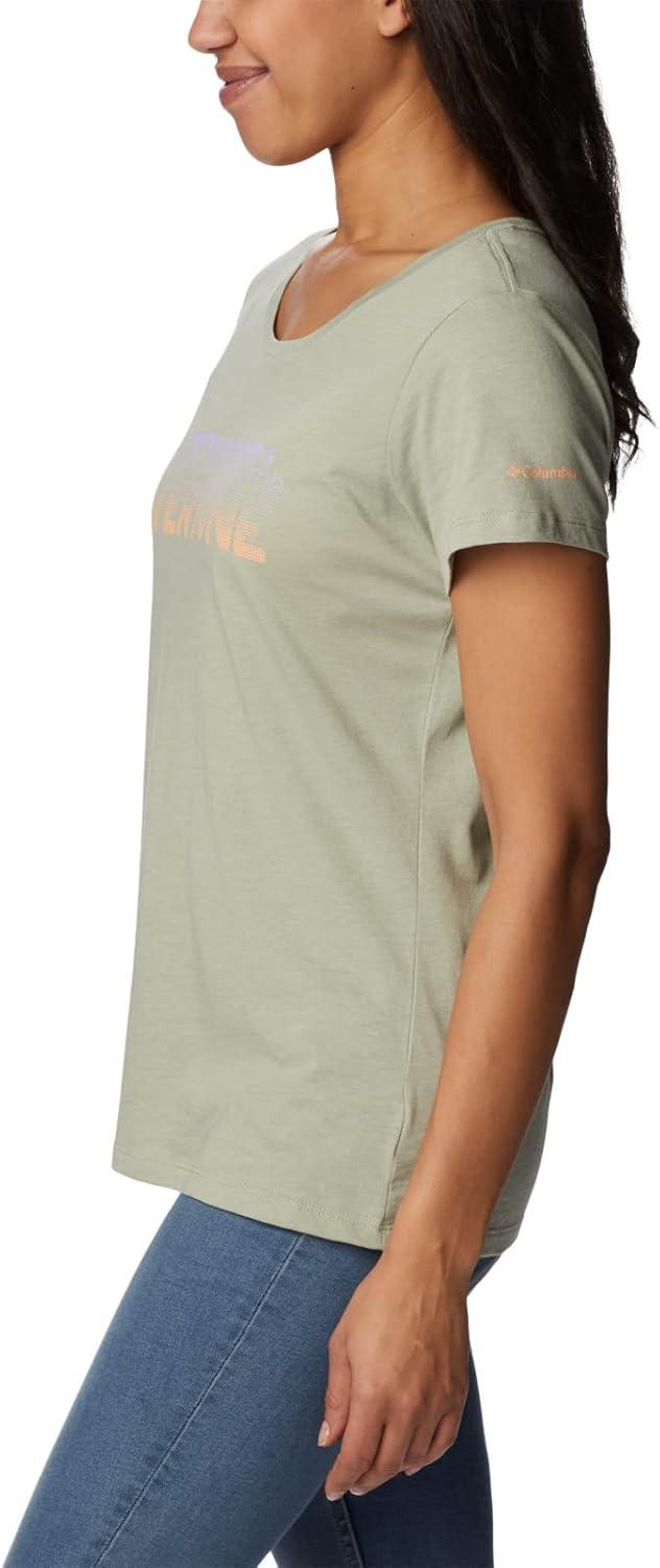 imageColumbia Womens Daisy Days Short Sleeve Graphic TeeSafari HeatherBe Outdoors Graphic