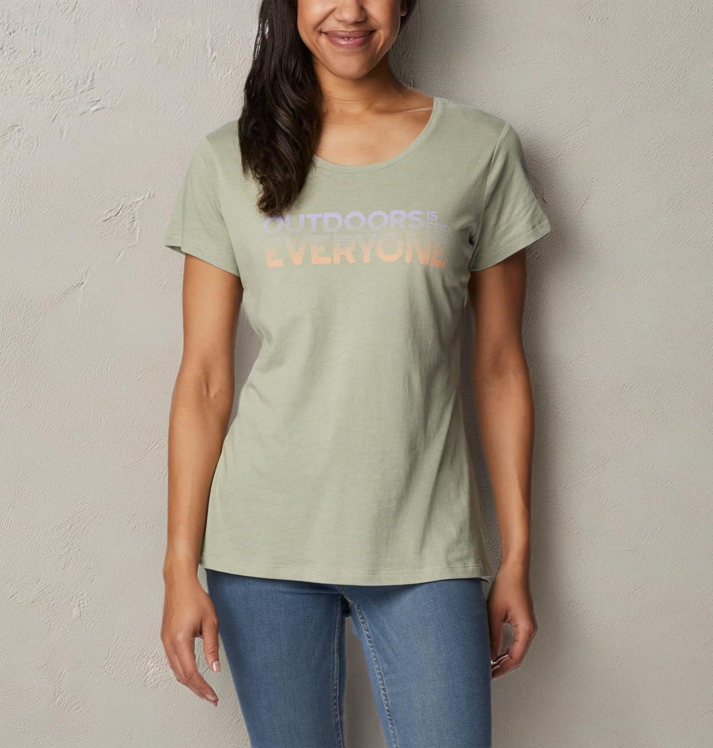 imageColumbia Womens Daisy Days Short Sleeve Graphic TeeSafari HeatherBe Outdoors Graphic