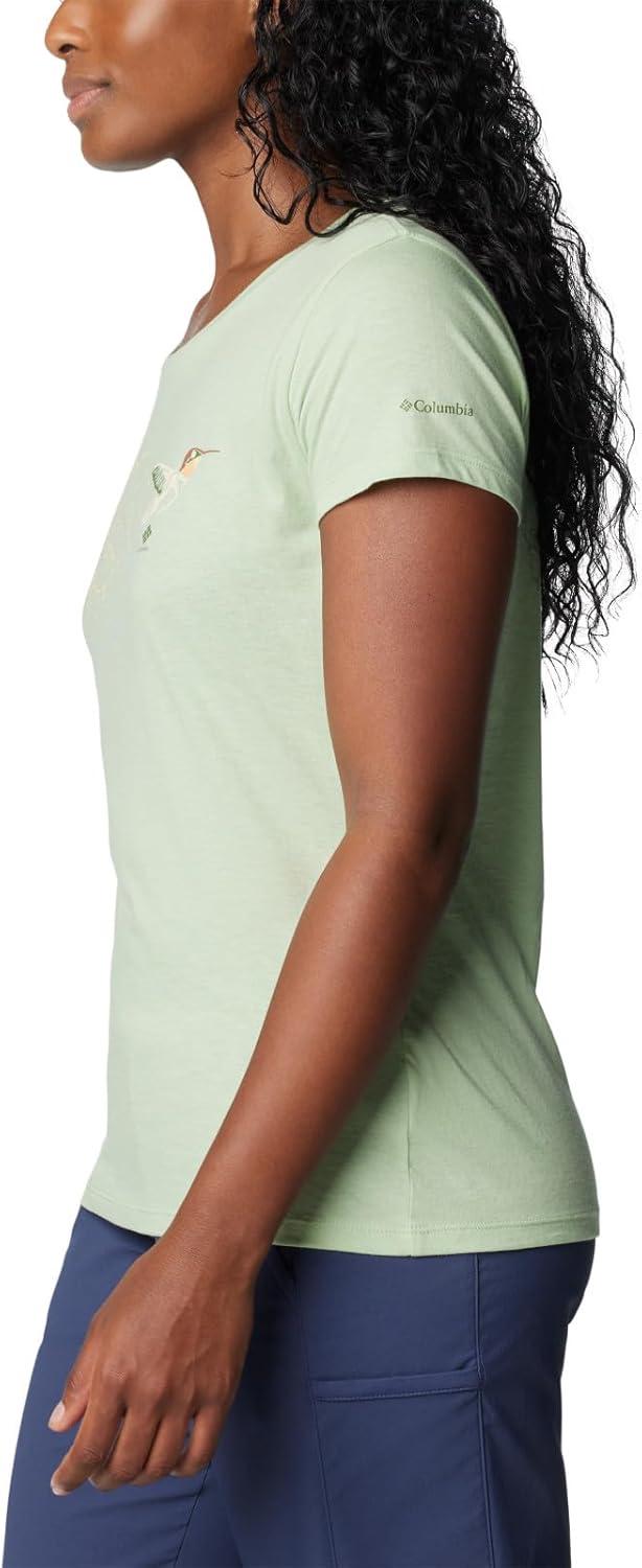 imageColumbia Womens Daisy Days Short Sleeve Graphic TeeSage Leaf HeatherFancy Flyer