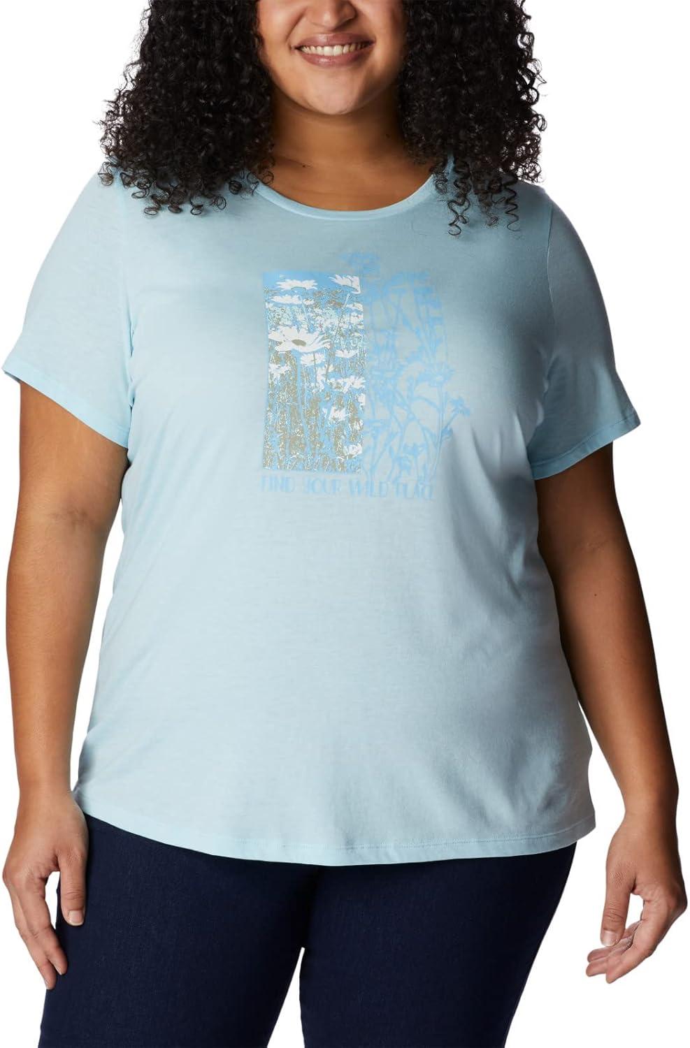 imageColumbia Womens Daisy Days Short Sleeve Graphic TeeSpring Blue HeatherFind Your Wild Graphic