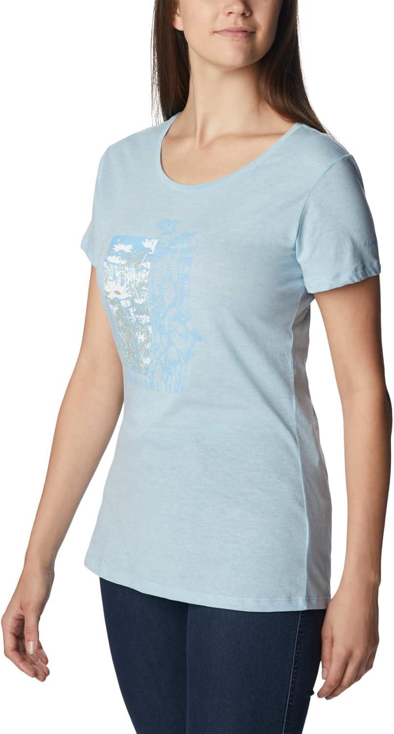 imageColumbia Womens Daisy Days Short Sleeve Graphic TeeSpring Blue HeatherFind Your Wild Graphic