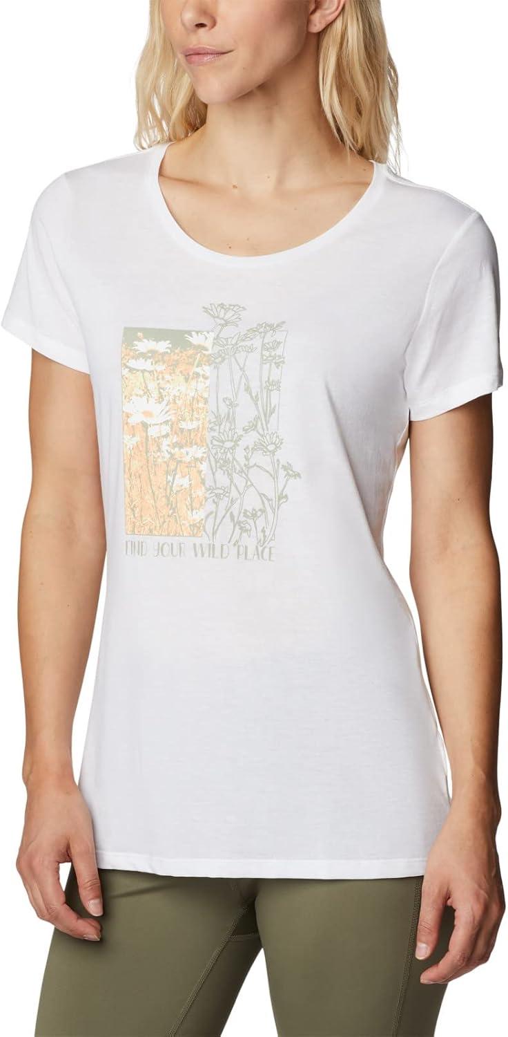 imageColumbia Womens Daisy Days Short Sleeve Graphic TeeWhiteFind Your Wild Graphic