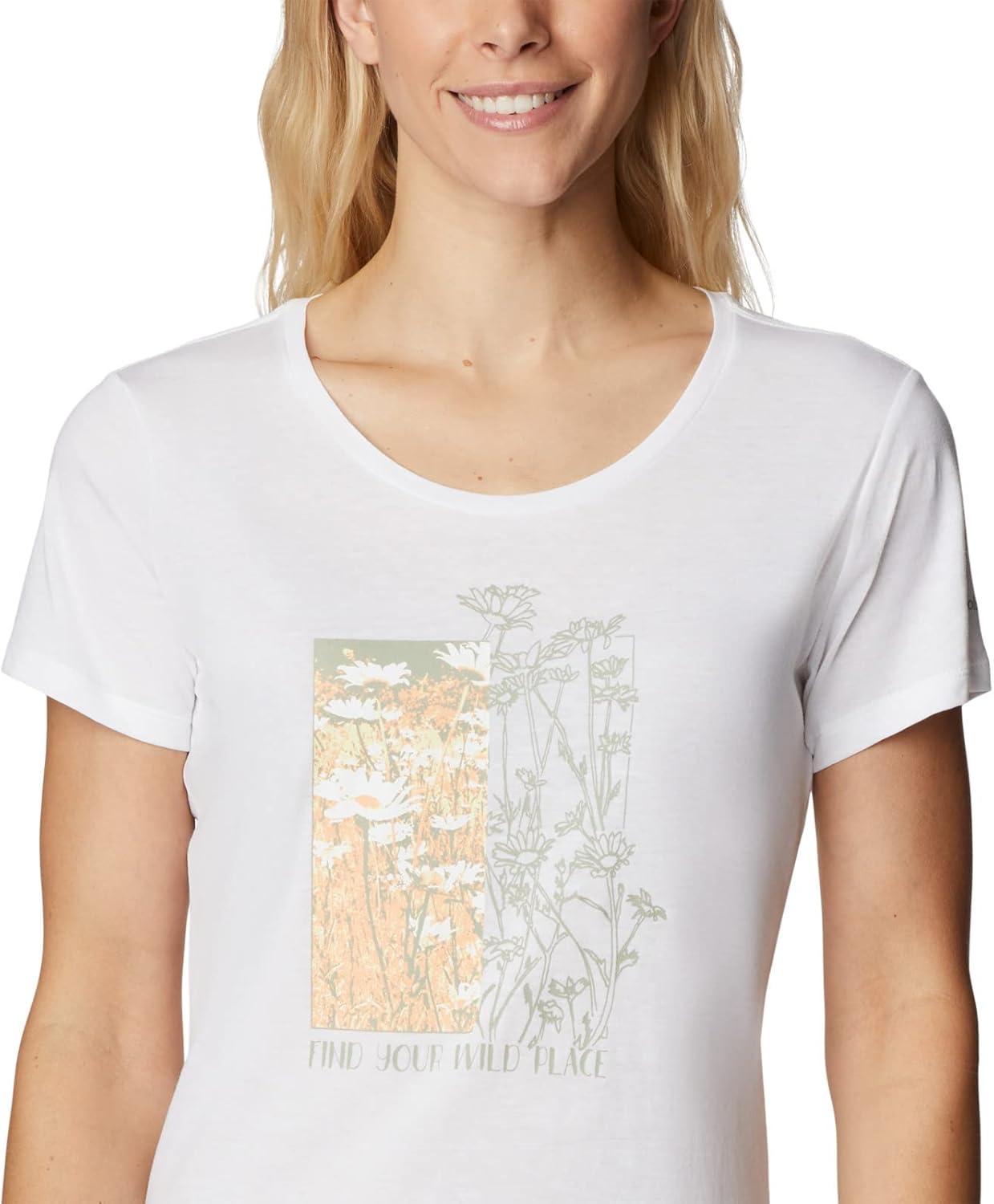 imageColumbia Womens Daisy Days Short Sleeve Graphic TeeWhiteFind Your Wild Graphic
