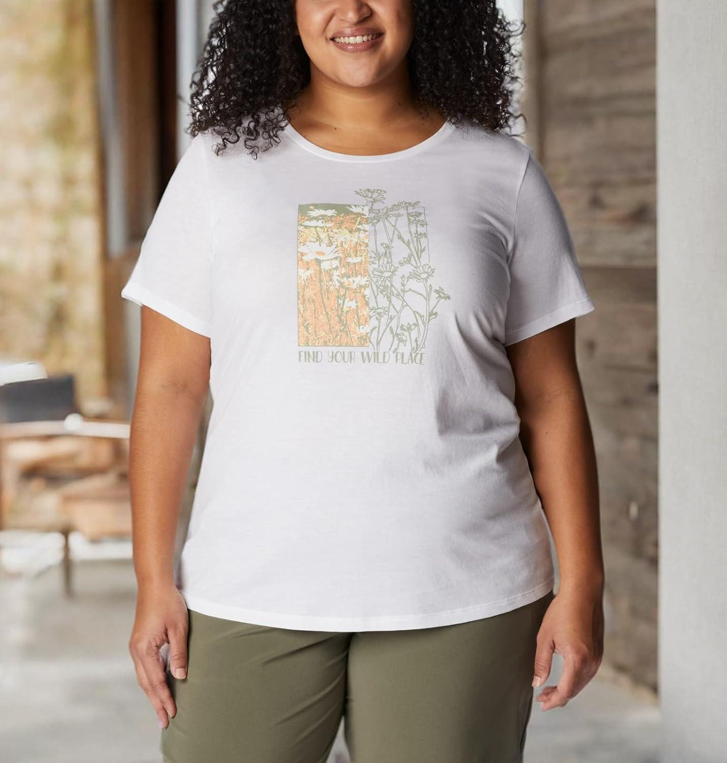 imageColumbia Womens Daisy Days Short Sleeve Graphic TeeWhiteFind Your Wild Graphic